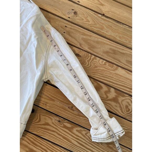 NWT $59.95 PacSun Full Zip Denim Jacket Size XS Women’s White - Picture 8 of 8